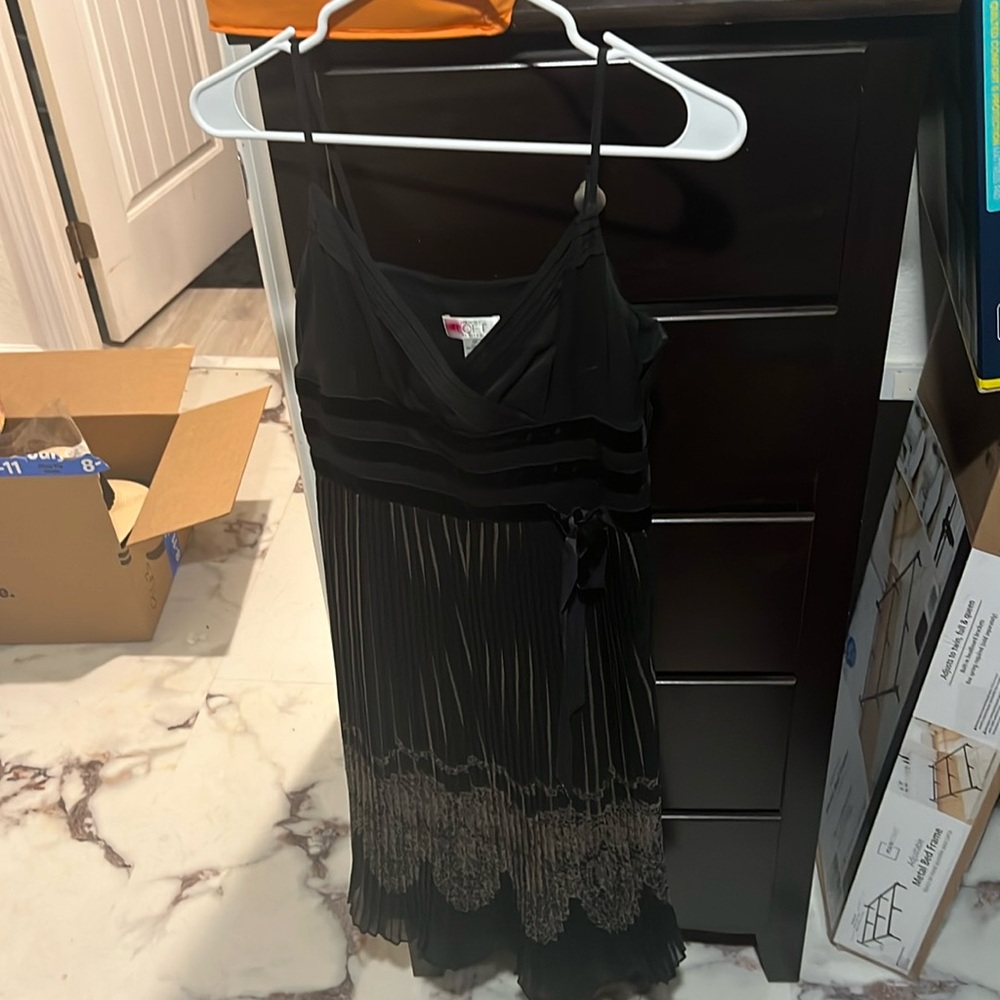 Black Spaghetti Strap Drezs